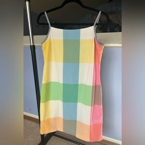 Tommy Hilfiger y2K Preppy Checkered Plaid 100% Cotton Sun Dress